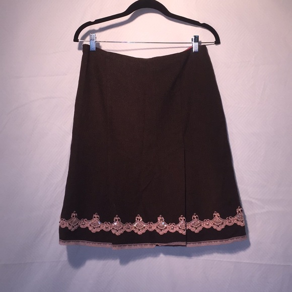 Express Wool Skirt | Brown - Picture 5 of 6